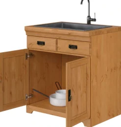 OTTO home Spülenschrank »Rügen« Breite 80 cm, Kiefer massiv, mit 2 Türen