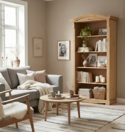 OTTO home Standregal »Anna, Regal, Aktenregal, Bücherregal« B/T/H: 96/37/188 cm,aus massiver Kiefer, Breite 96 cm, mit schönen Details und Fräsungen