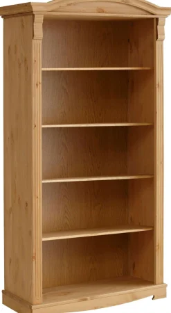 OTTO home Standregal »Anna, Regal, Aktenregal, Bücherregal« B/T/H: 96/37/188 cm,aus massiver Kiefer, Breite 96 cm, mit schönen Details und Fräsungen