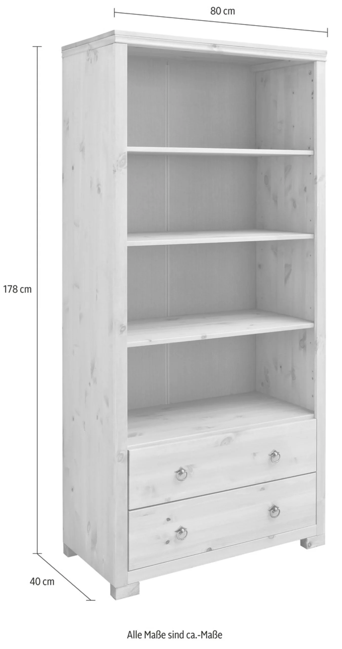 OTTO home Standregal »Gotland« Breite 80 cm, Höhe 178 cm, aus massiver Kiefer, FSC®