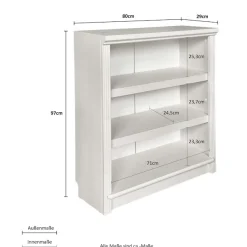 OTTO home Standregal »Soeren Regal Bücherregal B/T/H: 80/29/97 cm« massive Kiefer, FSC®-zertifiziert