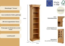 OTTO home Standregal »Teresa« Maße (B/T/H): 52/33/193 cm,Höhe 193 cm, aus massiver Kiefer, FSC®