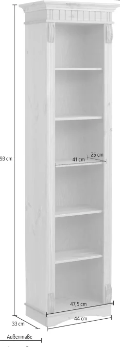 OTTO home Standregal »Teresa« Maße (B/T/H): 52/33/193 cm,Höhe 193 cm, aus massiver Kiefer, FSC®