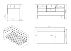 OTTO home Stauraumbett »Amance, Kopfteil beidseitig montierbar, stabil und langlebig, Stauraum« Außenmaße B/T/H: 110,2/220,1/106,9 cm,FSC® zertifiziert, inklusive Lattenrost,Made in EU,Massivholz + MDF