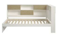 OTTO home Stauraumbett »Amance, Kopfteil beidseitig montierbar, stabil und langlebig, Stauraum« Außenmaße B/T/H: 110,2/220,1/106,9 cm,FSC® zertifiziert, inklusive Lattenrost,Made in EU,Massivholz + MDF
