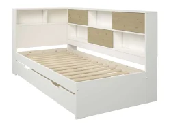 OTTO home Stauraumbett »Amance, Kopfteil beidseitig montierbar, stabil und langlebig, Stauraum« Außenmaße B/T/H: 110,2/220,1/106,9 cm,FSC® zertifiziert, inklusive Lattenrost,Made in EU,Massivholz + MDF