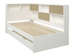 OTTO home Stauraumbett »Amance, Kopfteil beidseitig montierbar, stabil und langlebig, Stauraum« Außenmaße B/T/H: 110,2/220,1/106,9 cm,FSC® zertifiziert, inklusive Lattenrost,Made in EU,Massivholz + MDF