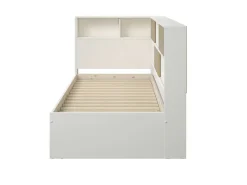OTTO home Stauraumbett »Amance, Kopfteil beidseitig montierbar, stabil und langlebig, Stauraum« Außenmaße B/T/H: 110,2/220,1/106,9 cm,FSC® zertifiziert, inklusive Lattenrost,Made in EU,Massivholz + MDF