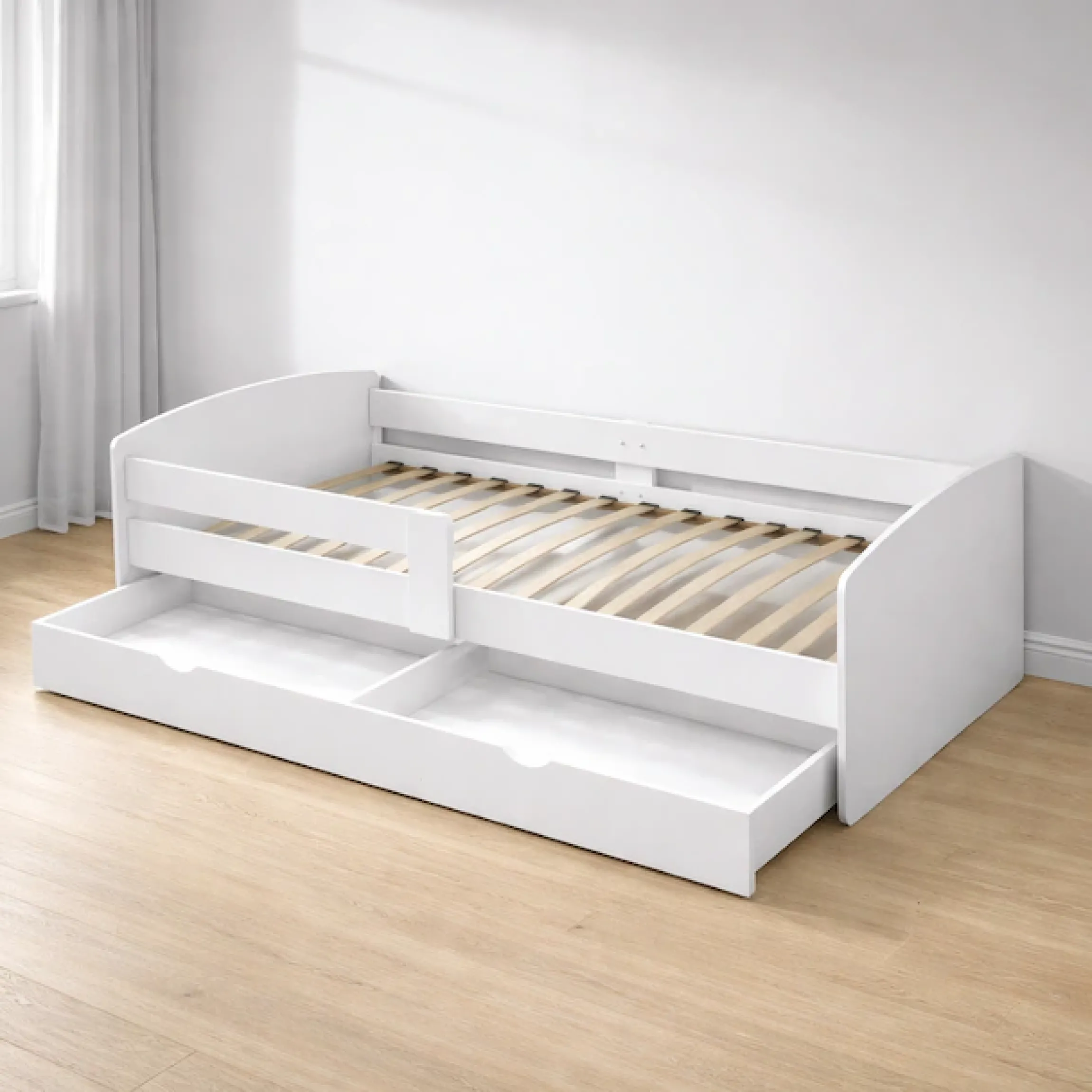 OTTO home Stauraumbett »Cocolino, Daybett, Stauraumbett, Kinderbett, Einzelbett, Funktionsbett« mit Lattenrost, ausziehbarer Schublade, Liegefläche 90 x 200 cm