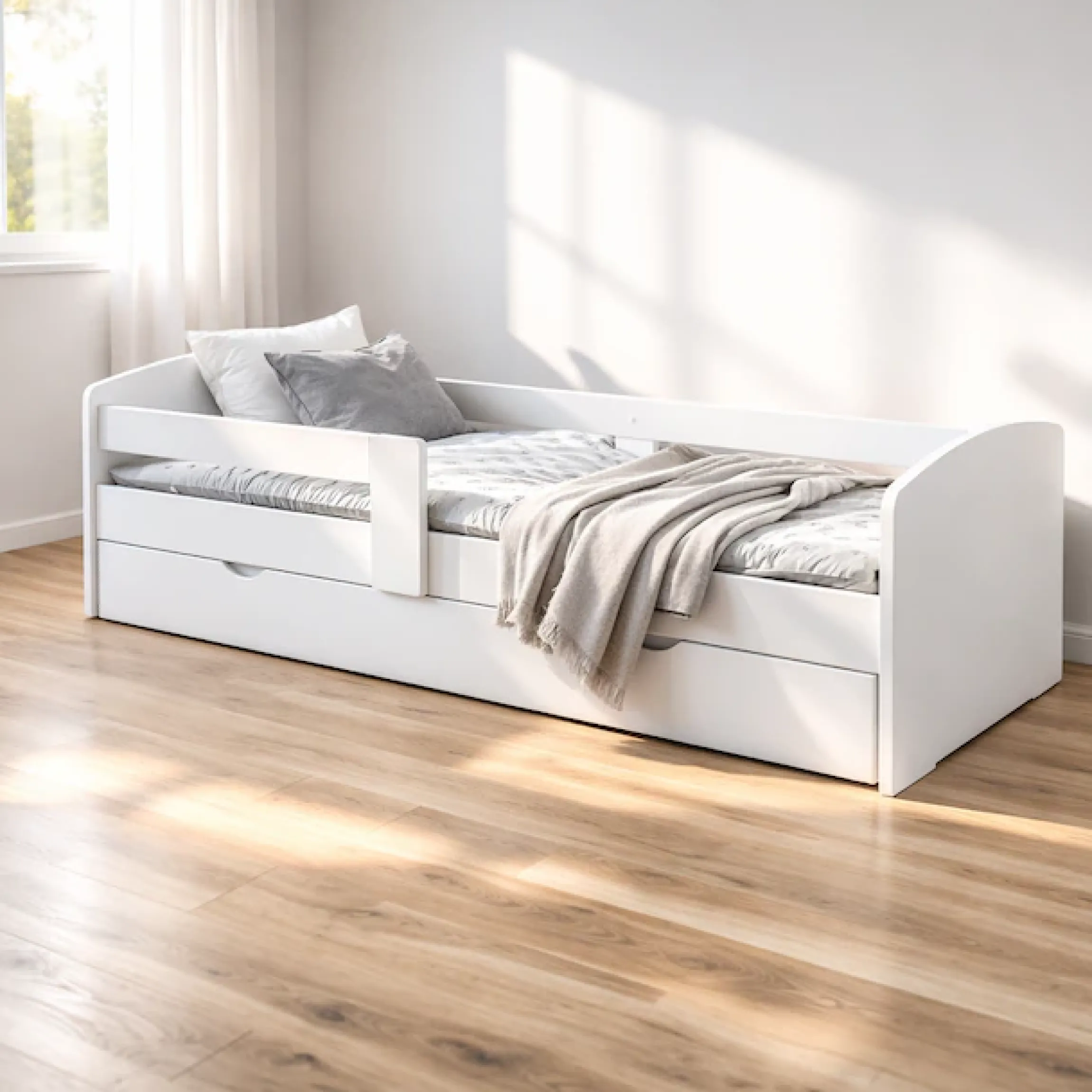 OTTO home Stauraumbett »Cocolino, Daybett, Stauraumbett, Kinderbett, Einzelbett, Funktionsbett« mit Lattenrost, ausziehbarer Schublade, Liegefläche 90 x 200 cm