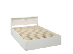 OTTO home Stauraumbett »MAREILLES, Bett, Made in Europe, FSC® zertifiziertes Massivholz« 140x200cm und 180x200cm,Massivholz, Hebemechanismus, Stauraum im Kopfteil und unter dem Bett