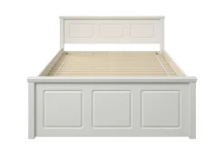 OTTO home Stauraumbett »SVEA – Landhausstil, Massivholz-Kiefer & Lattenrost inklusive« Liegefläche 140x200cm,2 Schubladen + offene Fächer, FSC® zertifiziert, Made in Europe
