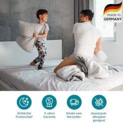 OTTO home Taschenfederkernmatratze »NEUHEIT: Lasse, 7 Zonen Matratze 90x200, 140x200 cm, langlebige Qual.« 22 cm hoch 500 Federn 1 Stk. tlg. Matratze H2, H3 & H4, atmungsaktiv,Hausstauballergiker geeignet