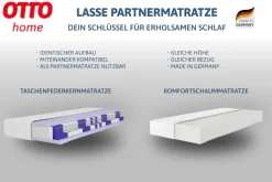 OTTO home Taschenfederkernmatratze »NEUHEIT: Lasse, 7 Zonen Matratze 90x200, 140x200 cm, langlebige Qual.« 22 cm hoch 500 Federn 1 Stk. tlg. Matratze H2, H3 & H4, atmungsaktiv,Hausstauballergiker geeignet