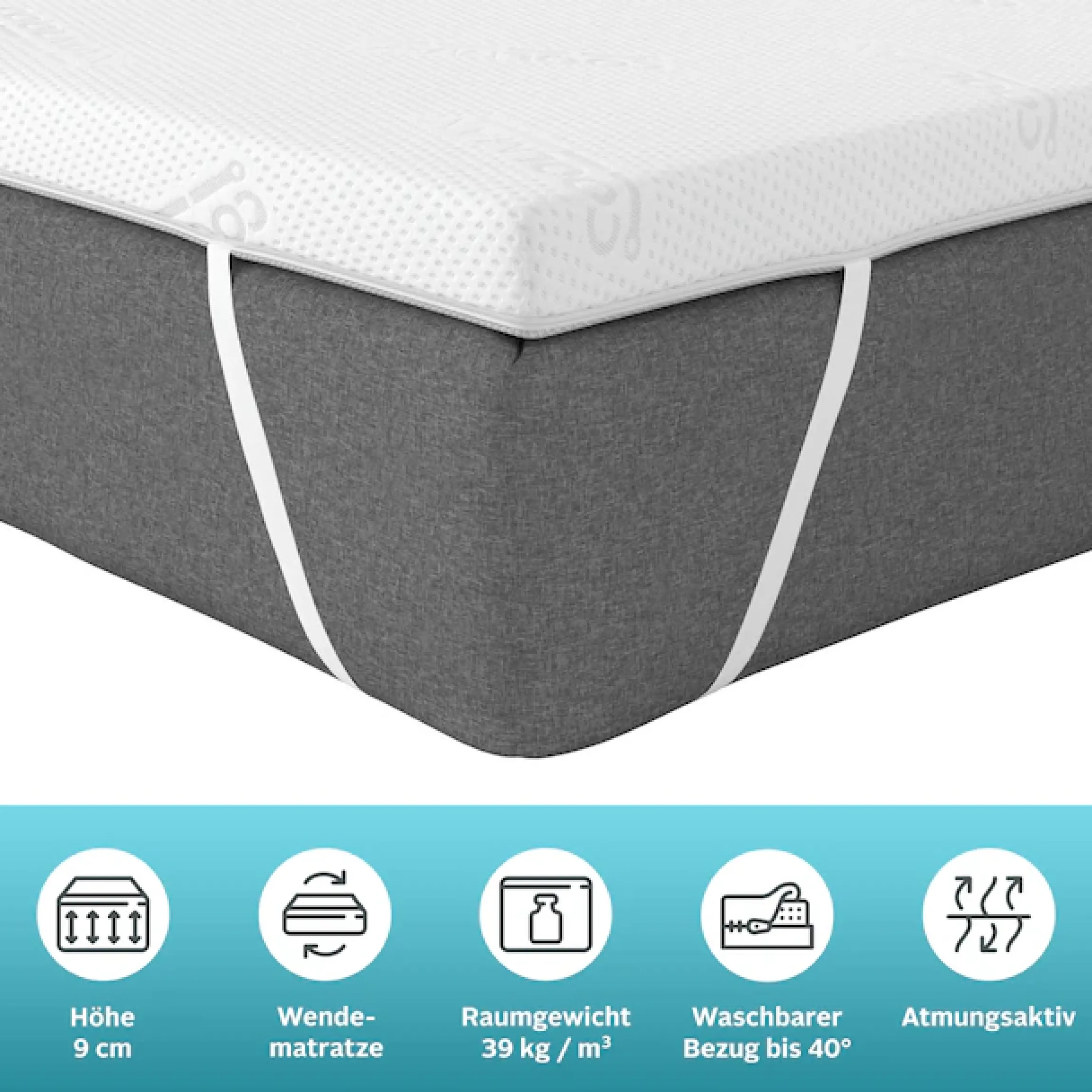 OTTO home Topper »Belize, Topper 90x200, 140x200, 180x200 cm, in 2 Härtegraden« Matratze, langlebige Qualität (RG 39), Hausstauballergiker geeignet