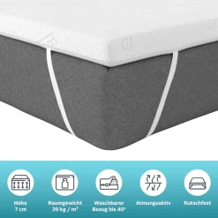OTTO home Topper »Lasse, Topper 90x200 cm,180x200 cm & mehr« Matratze, Boxspringbett, ergonomisch, langlebige Qualität (RG 39)