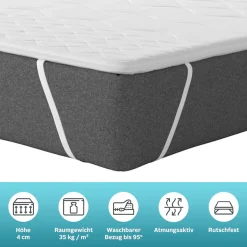 OTTO home Topper »Sandy, Topper 90x200 cm,180x200 cm, über 900 4,5 Sterne Bewertungen« Matratze, Boxspringbett, Allergiker geeignet (Hausstauballergiker)