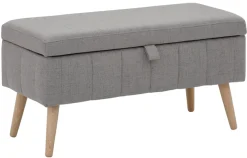 OTTO home Truhenbank »AMIRA Sitzbank mit Stauraum, Maße B/T/H: 81/36/43 cm« mit Staufach, in 3 Bezugsqualitäten mit feiner Steppung