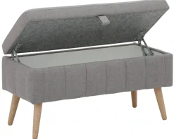 OTTO home Truhenbank »AMIRA Sitzbank mit Stauraum, Maße B/T/H: 81/36/43 cm« mit Staufach, in 3 Bezugsqualitäten mit feiner Steppung