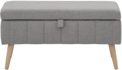 OTTO home Truhenbank »AMIRA Sitzbank mit Stauraum, Maße B/T/H: 81/36/43 cm« mit Staufach, in 3 Bezugsqualitäten mit feiner Steppung