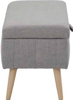 OTTO home Truhenbank »AMIRA Sitzbank mit Stauraum, Maße B/T/H: 81/36/43 cm« mit Staufach, in 3 Bezugsqualitäten mit feiner Steppung