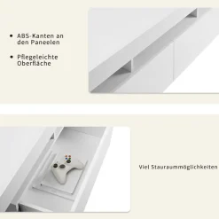 OTTO home TV-Board »Cassy« Hochglanz-Fronten, viel Stauraum und Metallschienen, Breite 200 cm