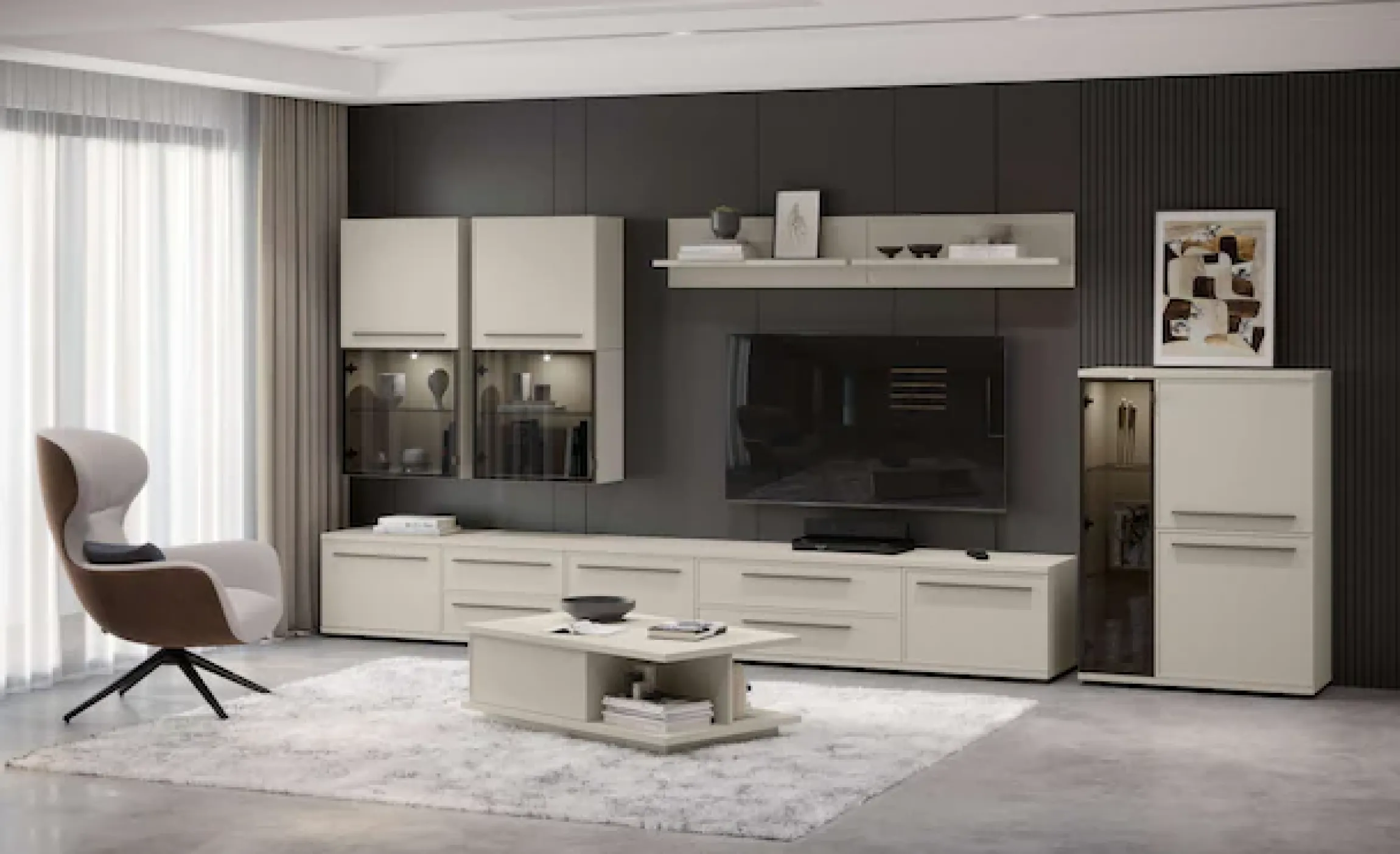 OTTO home TV-Board »Opera TV-Lowboard, TV-Kommode, TV-Schrank, TV-Unterschrank, TV-Möbel« UV lackiert, Soft Close Funktion, Höhenverstellbare Füße