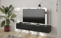 OTTO home TV-Board »Snake, Schwebe-Lowboard, TV-Schrank, Media-Board, Breite 180 cm« mit Siebdruck-Front, 1 Klappe, wandhängend, stilvoll & funktional
