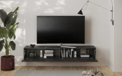 OTTO home TV-Board »Snake, Schwebe-Lowboard, TV-Schrank, Media-Board, Breite 180 cm« mit Siebdruck-Front, 1 Klappe, wandhängend, stilvoll & funktional