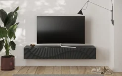 OTTO home TV-Board »Snake, Schwebe-Lowboard, TV-Schrank, Media-Board, Breite 180 cm« mit Siebdruck-Front, 1 Klappe, wandhängend, stilvoll & funktional