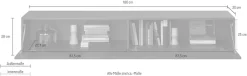 OTTO home TV-Board »Snake, Schwebe-Lowboard, TV-Schrank, Media-Board, Breite 180 cm« mit Siebdruck-Front, 1 Klappe, wandhängend, stilvoll & funktional