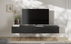 OTTO home TV-Board »Snake, Schwebe-Lowboard, TV-Schrank, Media-Board, Breite 210 cm« mit Siebdruck-Front, 1 Klappe, wandhängend, stilvoll & funktional