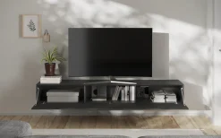 OTTO home TV-Board »Snake, Schwebe-Lowboard, TV-Schrank, Media-Board, Breite 210 cm« mit Siebdruck-Front, 1 Klappe, wandhängend, stilvoll & funktional