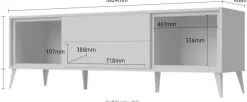 OTTO home TV-Board »Vida« (H/B/T): 58/180/47cm,UV lackiert, hochglänzend, Soft-Close und Push-to-open Funktion
