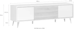 OTTO home TV-Board »Vida« (H/B/T): 58/180/47cm,UV lackiert, hochglänzend, Soft-Close und Push-to-open Funktion