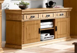 OTTO home TV-Board »Vinales, Sideboard, Kommode, 3 Schubkästen, 4 Fächer« Messinggriffe im Jugendstil, Zierleiste und eleganter Sockel