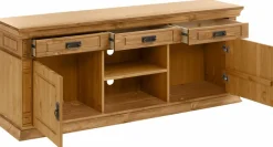 OTTO home TV-Board »Vinales, Sideboard, Kommode, 3 Schubkästen, 4 Fächer« Messinggriffe im Jugendstil, Zierleiste und eleganter Sockel