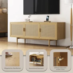 OTTO home TV-Schrank »Lorelia« in moderner Rattan Optik, Lowboard