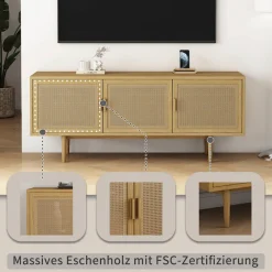 OTTO home TV-Schrank »Lorelia« in moderner Rattan Optik, Lowboard