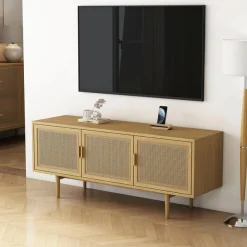 OTTO home TV-Schrank »Lorelia« in moderner Rattan Optik, Lowboard