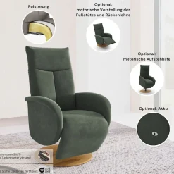 OTTO home TV-Sessel »Glendale« wahlweise mit Aufstehhilfe, 2 Motoren und Akku