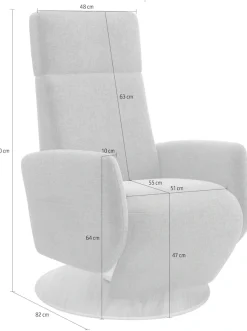 OTTO home TV-Sessel »Rochelle, inkl. Kopfteilverstellung & 360° Drehfunktion« 1 Stk. tlg. TV-Sessel mit Drehfunktion 360 Grad