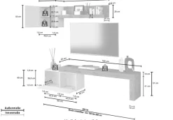 OTTO home TV-Wand »Chronos TV-Set, Wohnwand – Elemente frei platzierbar, Made in Italy« Set, 3-er set, 3 Stk. tlg.