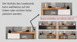 OTTO home TV-Wand »Chronos TV-Set, Wohnwand – Elemente frei platzierbar, Made in Italy« Set, 3-er set, 3 Stk. tlg.