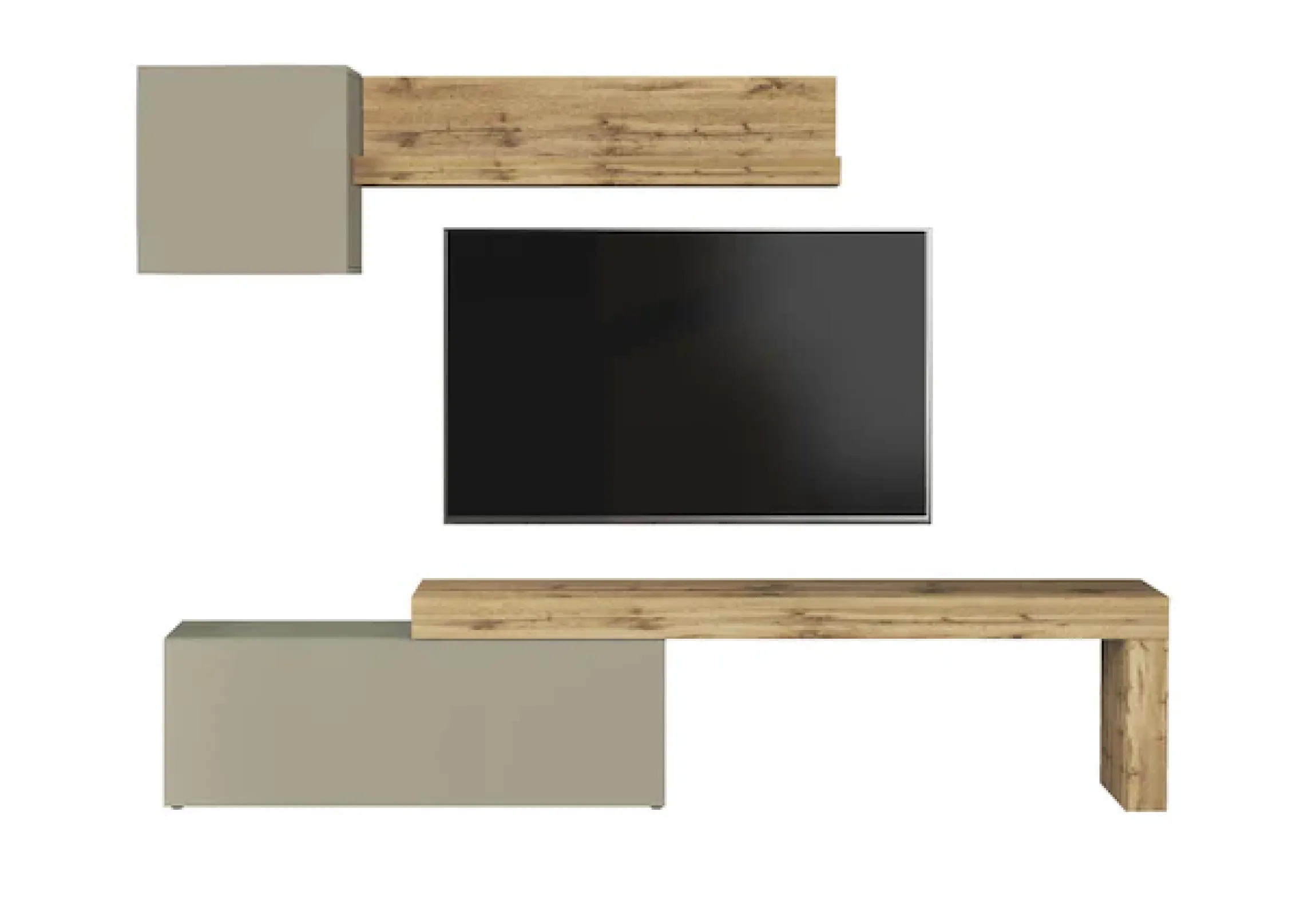 OTTO home TV-Wand »Chronos TV-Set, Wohnwand – Elemente frei platzierbar, Made in Italy« Set, 3-er set, 3 Stk. tlg.