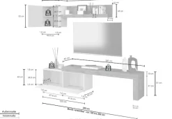 OTTO home TV-Wand »Chronos TV-Set, Wohnwand – Elemente frei platzierbar, Made in Italy« Set, 3-er set, 3 Stk. tlg.