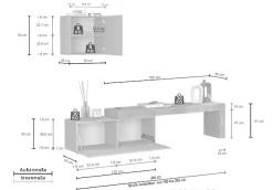 OTTO home TV-Wand »Chronos TV-Set, Wohnwand – Elemente frei platzierbar, Made in Italy« Set, 2-er set, 2 Stk. tlg.