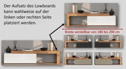 OTTO home TV-Wand »Chronos TV-Set, Wohnwand – Elemente frei platzierbar, Made in Italy« Set, 2-er set, 2 Stk. tlg.