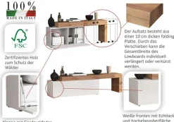 OTTO home TV-Wand »Chronos TV-Set, Wohnwand – Elemente frei platzierbar, Made in Italy« Set, 2-er set, 2 Stk. tlg.