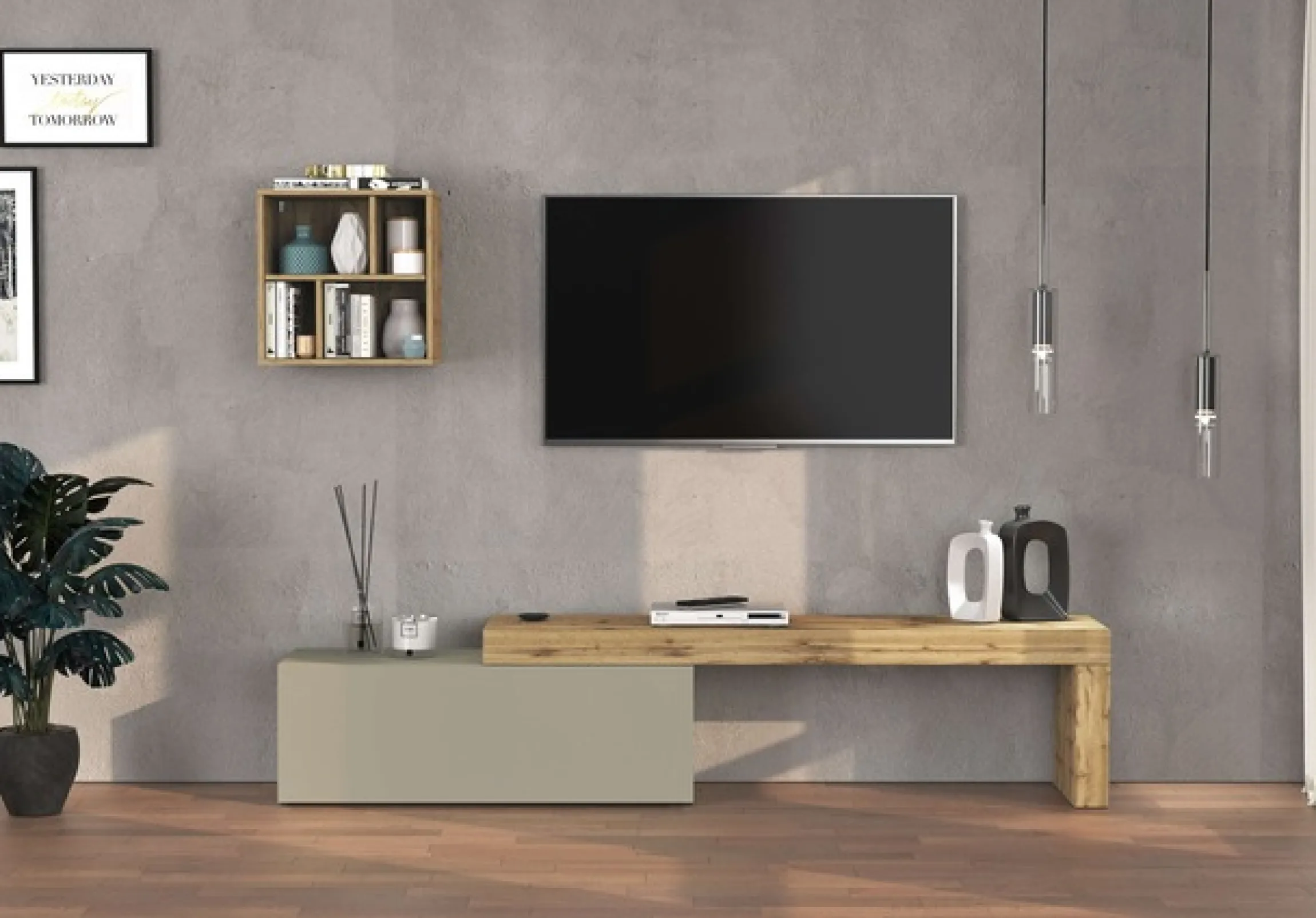 OTTO home TV-Wand »Chronos TV-Set, Wohnwand – Elemente frei platzierbar, Made in Italy« Set, 2-er set, 2 Stk. tlg.